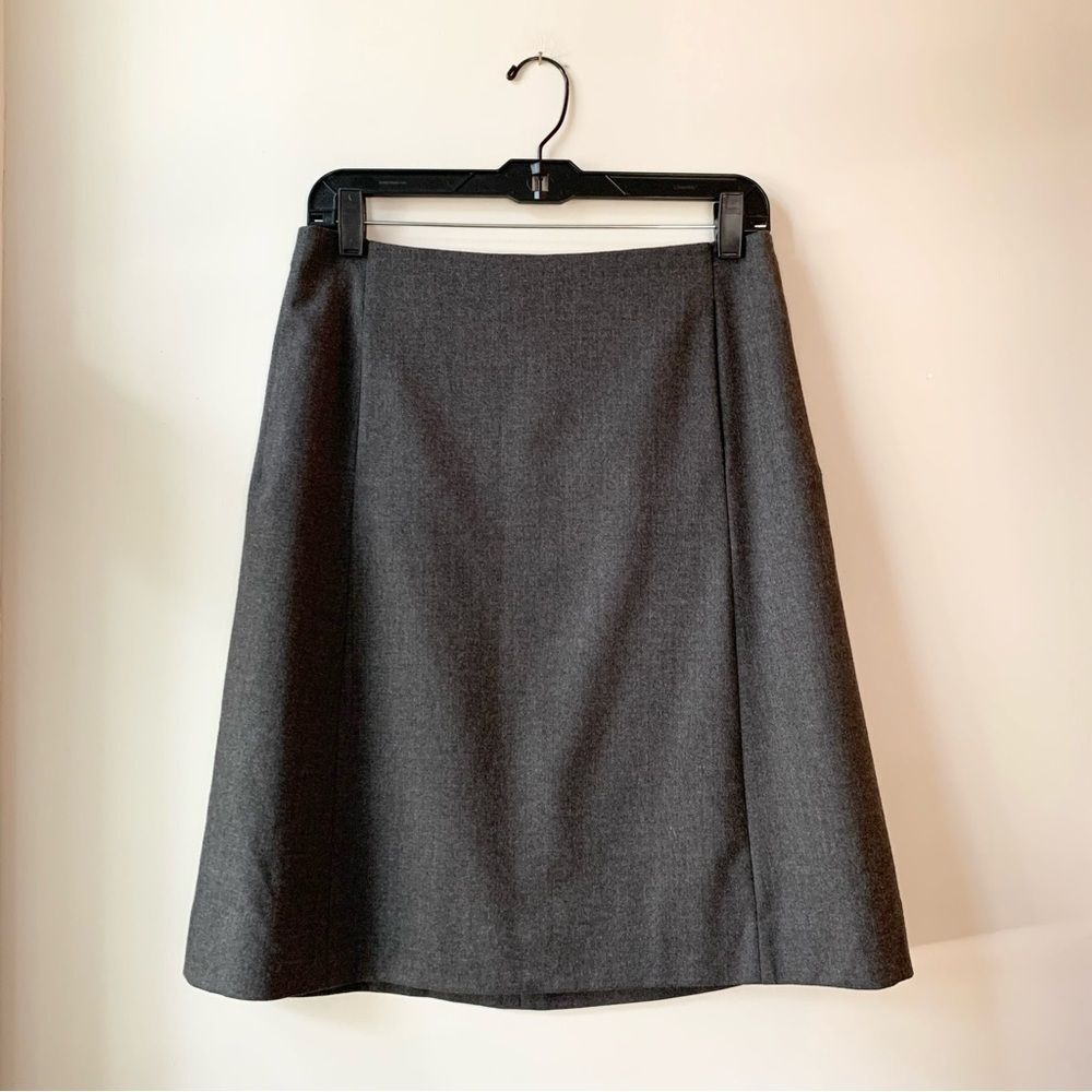 J. Crew Wool Gray A-Line Skirt Size 4